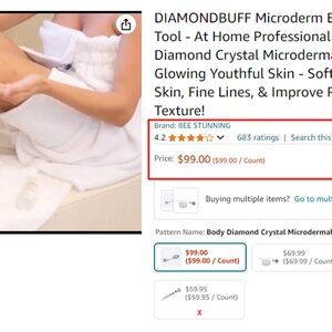 DIAMONDBUFF Microderm Exfoliation Tool - At Home Professional BODY Diamond
